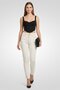Women Slim Mom Fit Solid Stretchable Jeans, Off White - 2