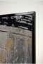 Gray Black and Gold Brushstroke Patterned 2-Piece Glass Painting Set - Black Metal Framed Home and Office Painting - 4