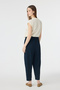 High Waist Belted Casual Trousers Navy Blue Trousers 0268 - 6