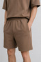 Regular-Fit, Cotton, Comfortable Fit, Knee-Length, Internal Lacing, Embroidery Detail, Basic, Knitted Shorts 311 - 5