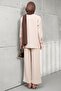Beige Zippered Jacket and Pants Set - 5