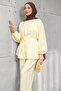 Yellow Ribbed Detailed Tunic and Trousers Set - 2