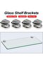 Fit 5-8mm Thick 4Pcs Glass Shelf Brackets Stainless Steel Adjustable Railing Holder for 8-12 mm Wood - 2