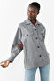 Women's Plaid Pattern Pocket Shirt - 2