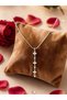 Gold and Silver Color Triple Clover 4-Piece Model Dangle Zircon Stone Steel Necklace - Tarnish Resistant - 45cm