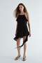 Flounced halterneck dress