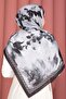 Romance Floral Patterned Shawl Series Black - 3