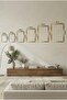 Geometric Patterned Gold Season Concept 3-Piece Glass Table Set with Gold Metal Frame for Home and Office - 6
