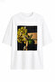 White Fruit Themed Aesthetic Printed Women's Summer Oversize T-Shirt - 2