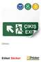 Exit Exıt Isg Warning Sign Sticker 25X35 cm