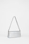 Women's Gelincik Silver Textured Faux Leather Lined Snap Closure Handbag and Shoulder Bag - 4