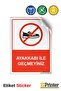 Do Not Enter through Shoes Warning Sign Sticker 15X21 cm