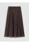 Vizyon New Season Polka Dot Chiffon Pleated Skirt with Elastic Waist - 4