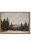 Christmas Forest Canvas Decor with Outer Frame for Bathroom 40x60 cm