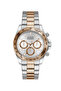 Mens 2T Silver/Rose Gold Tone Round Analog Watch