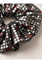Women's Elastic Set of 2 Colorful Fabric Bagel Scrunchie Clips - 3
