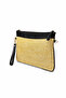 Women's Straw Portfolio & Clutch Bag Black - 3