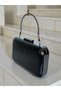 Black Women's Evening Dress Bag with Black Handle Detail for Wedding, Engagement, Graduation - 2