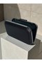 Black Kumsim Women's Evening Dress Bag with Black Handle Detail for Wedding, Engagement, Graduation - 8