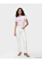 White Crop Flare Women's Jean Pants - 5