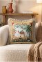 Camel Motif Tropical Tapestry Fringed Cushion Cover - Cream Tassel Pillowcase - 5