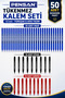 Ballpoint Pen Set 50 Pieces – 30 Blue, 10 Black, 10 Red |   1.0 mm |   Office Series - 2
