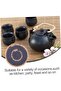 Silk Route - Set of 4 Washable 7-Inch Round Braided Placemats - Heat Resistant Cotton & Polyester for Kitchen Dining Table - Stylish Woven Design - 5