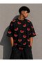 Palestine Watermelon Patterned Oversize Unisex T-Shirt – Watermelon Pattern Streetwear T-Shirt