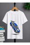Unisex Oversize T-Shirt Hanging Car Printed 100% Cotton T-Shirt Comfortable Fit