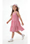 Hat and Bowknot Gingham Girl's Dress - 3