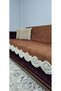 Premium Gofret Velvet French Lace Non-Slip Base Sofa Cover 170X210 cm - 4