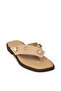 Women's Genuine Suede Beige Slippers - 6