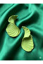Nerina Organic Formed Green Earrings |   Minimal Sculpture Design |   Handmade Sustainable Statement Earrings - 2