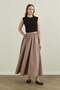 Gathered Poplin Skirt - 5