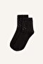Women's Stoned Shiny 2-Piece Cotton Socks Set H5592Axns - 3