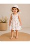 Baby Girl Hat and Back Bow Detailed Strap Dress - 2