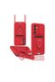 Glb-Stl41414 Samsung Galaxy A36 Case Zuma Silicone with Business Card Holder and Ring - Red