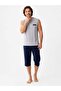 Men's 3041 Sleeveless Capri Single Jersey Pajama Set
