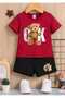 Summer Children's T-Shirt Shorts Unisex (Coco Bear Printed)