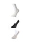 Glb-Stl41414 Black Gray and White Men's Ballerina Socks 3 Pairs - 2