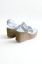 White Genuine Leather Wedge Heel Women's Sandals Sl340 - 4