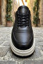 Corso Black Men's Micro Perforated Detailed Fused Comfortable Thick Sole Daily Casual Shoes - 6