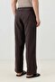 Dark Brown Lyocell Blended Relax Fit Men's Trousers - 7