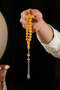 Orjina Damla Amber Sphere Model Special Heavy Silver Design Prayer Beads (Amber), (Damla Amber Prayer Beads) - 3
