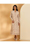 Women Beige Printed Casual Dress - 4