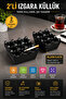 Set of 2 Black Melamine Grill Ashtrays Square Ash Tray Durable for Cafe Balcony Table