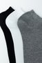 3 Pairs of Women's Plain Booties Socks Combed Cotton Socks Mix - 2