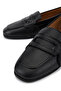 Women's Genuine Leather Black Loafer Shoes - 4