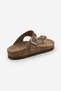 Women's Genuine Leather Eva Sole Buckle Flip-Flops Casual Slippers Vezon Camel Suede - 7