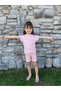 Girl's Ruffled Ribbed Camisole Summer Set - 5